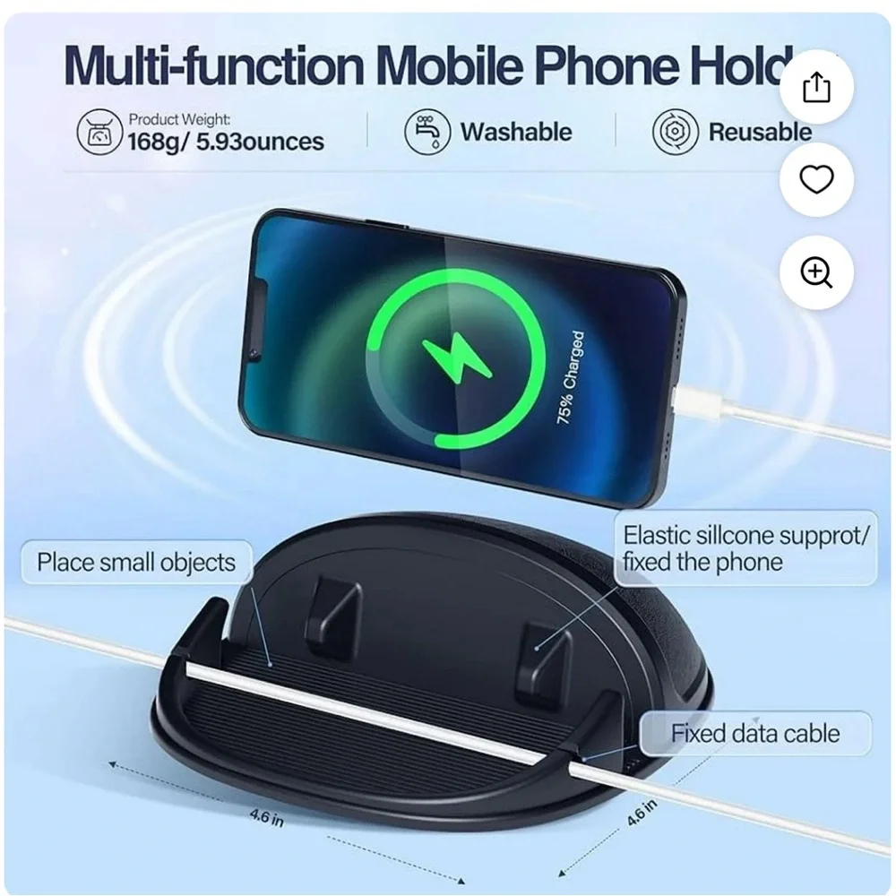 2 Loncaster Silicone Car Dashboard Mount for Smartphones and chargers. BNIB